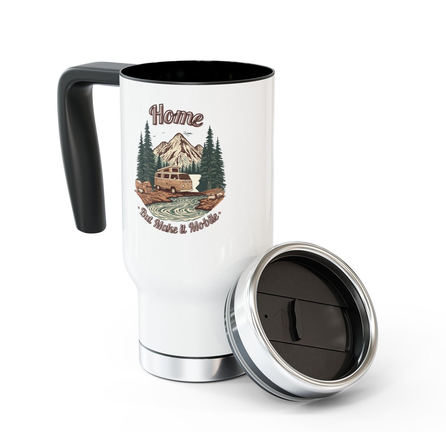 Home But Make It Mobile — Campervan Travel Mug with Handle | 14oz