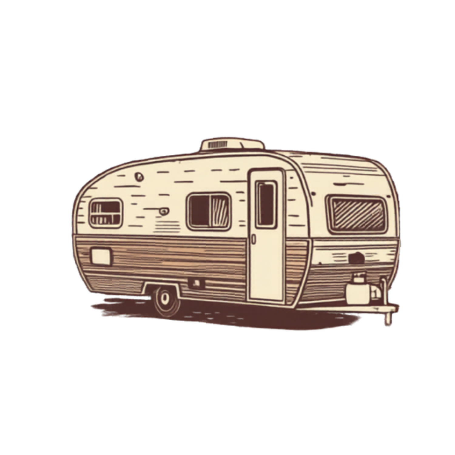 Vintage/Retro design of a travel trailer