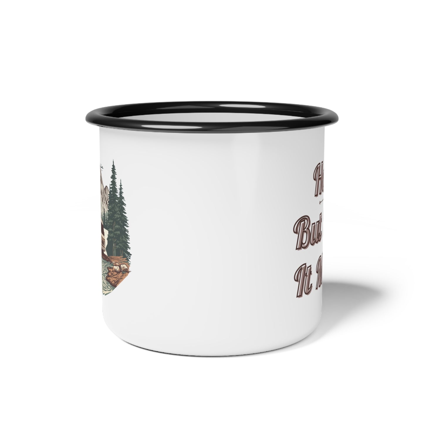 Home But Make It Mobile — Class A Retro Motorhome  Enamel Camp Mug