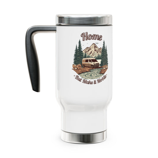 Home But Make It Mobile — Sprintervan Travel Mug with Handle | 14oz